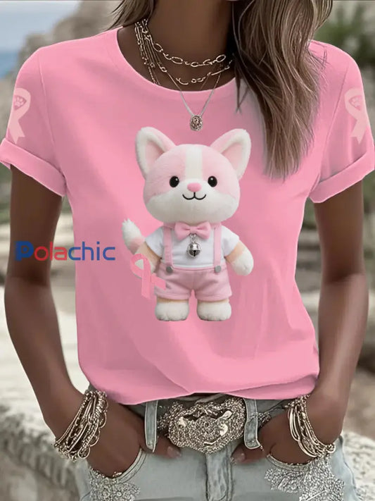T shirt imprimé du cancer du sein pour femmes comme image / S