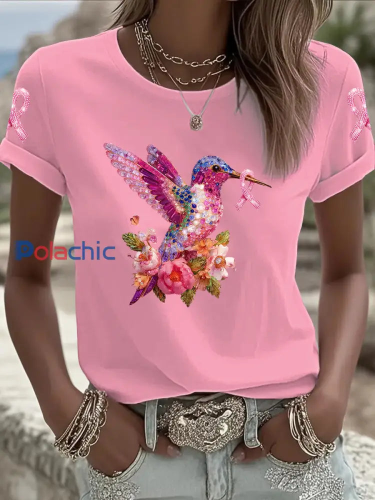 T shirt imprimé du cancer du sein pour femmes comme image / S