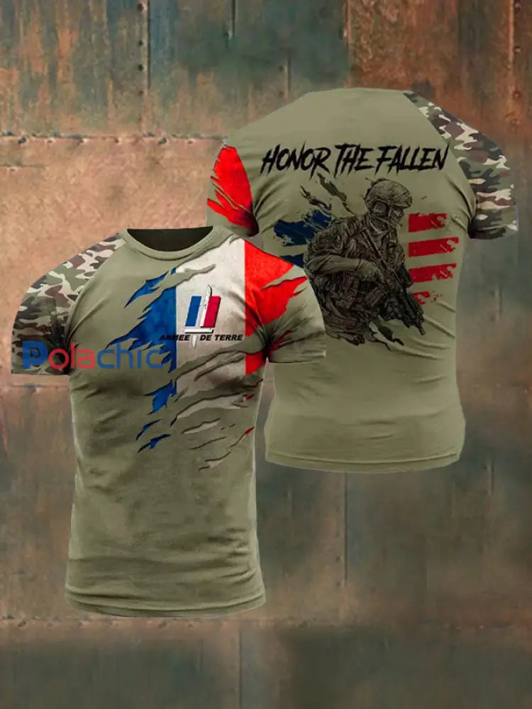 T-shirt imprimé French Armée de terre pour homme comme image / S
