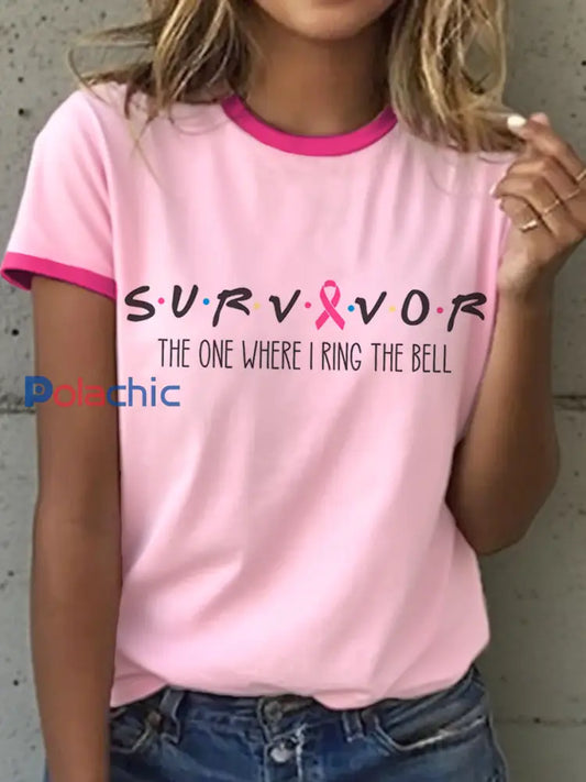 T-shirt imprimé Survivor The One When I Ring The Bell Femme Rose / S