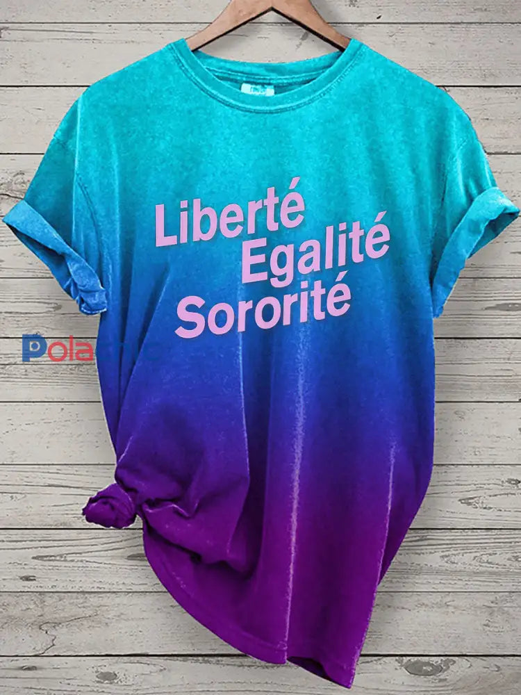 T-shirt Liberté Egalité Sororité Femme B / S