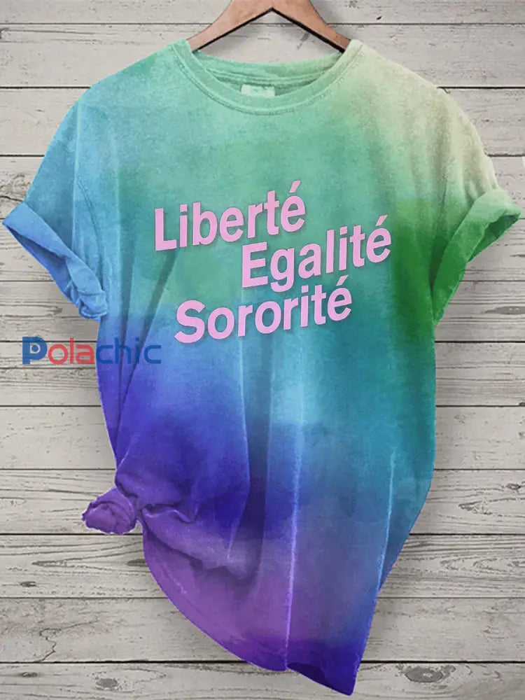 T-shirt Liberté Egalité Sororité Femme C / S