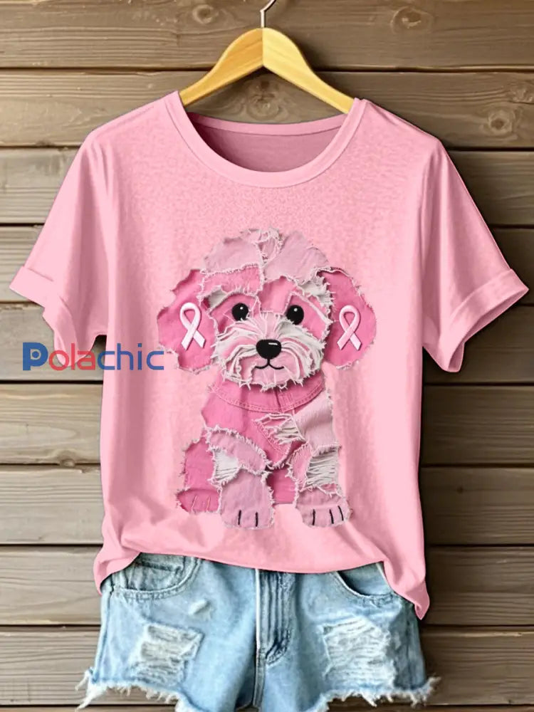 T-shirt manches courtes femme Rose / S