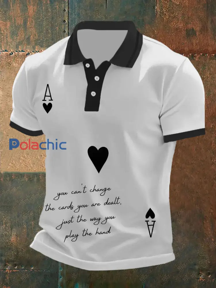 T-shirt Poker Philosophy of Life pour homme Blanc / S