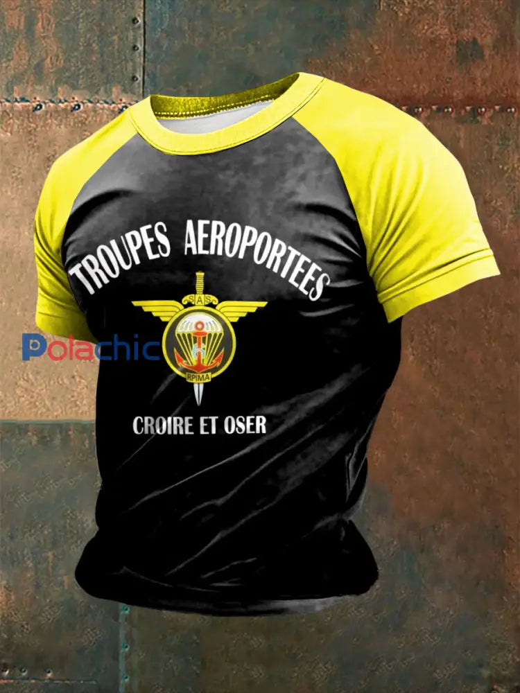 T-Shirt Régiment Parachutistes d’Infanterie de Marine pour homme Noir / S