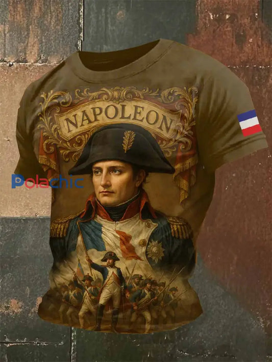 T-Shirt Rétro À Manches Courtes Napoléon Pour Homme comme image / S