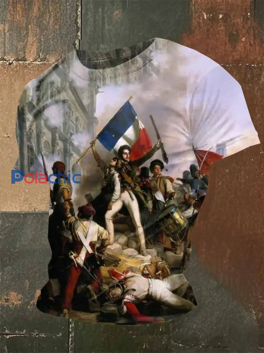 T-Shirt Rétro À Manches Courtes Napoléon Pour Homme comme image / S