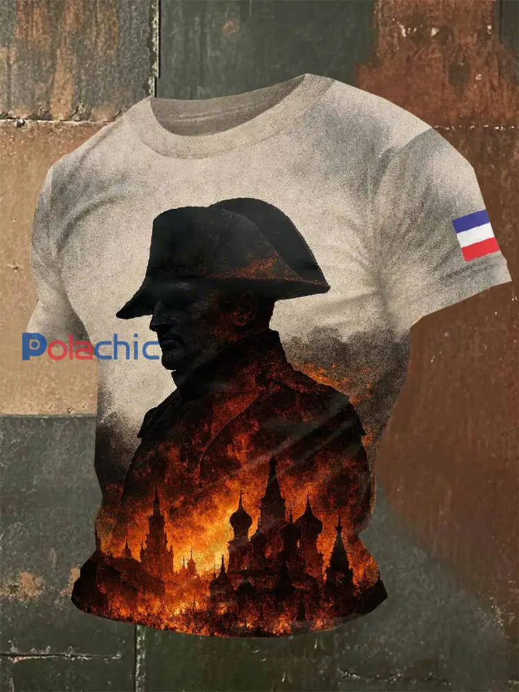 T-Shirt Rétro À Manches Courtes Napoléon Pour Homme comme image / S