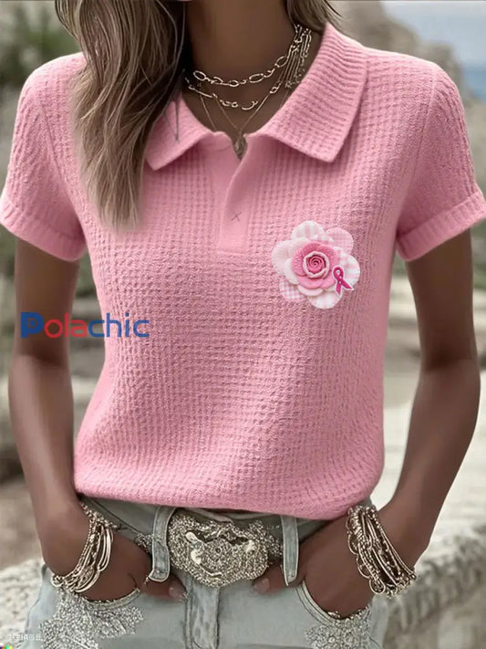 T shirt rose femme sensibilisation au cancer du sein Rose Rose / S