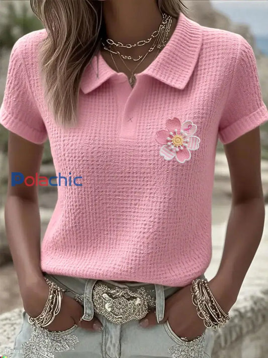 T shirt rose femme sensibilisation au cancer du sein Sakura Rose / S