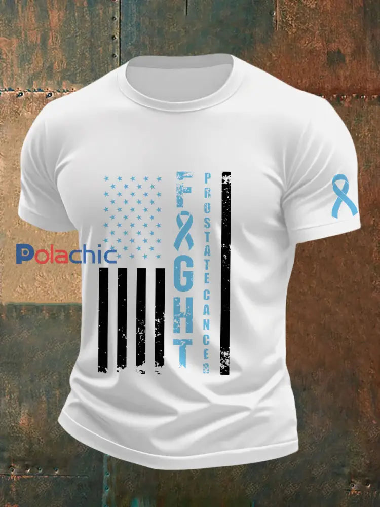 T shirt sensibilisation au cancer de la prostate pour homme Blanc / S