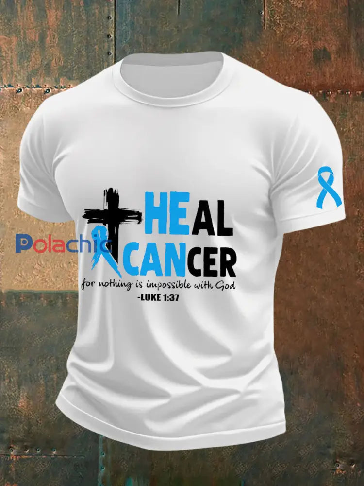 T shirt sensibilisation au cancer de la prostate pour homme Blanc / S