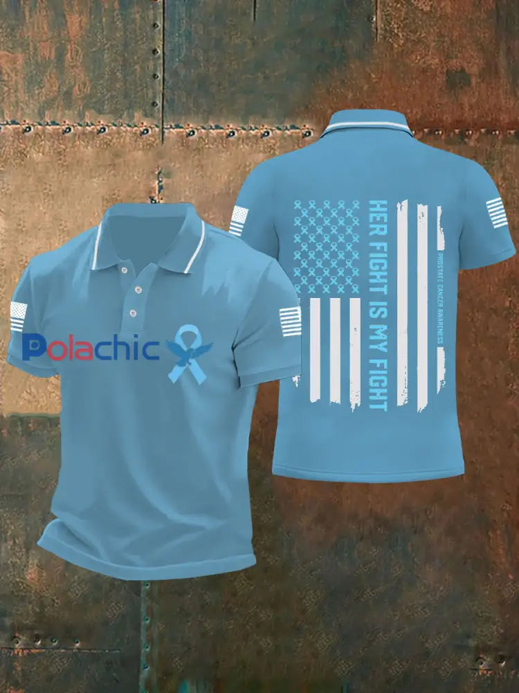 T shirt sensibilisation au cancer de la prostate pour homme Bleu clair / S