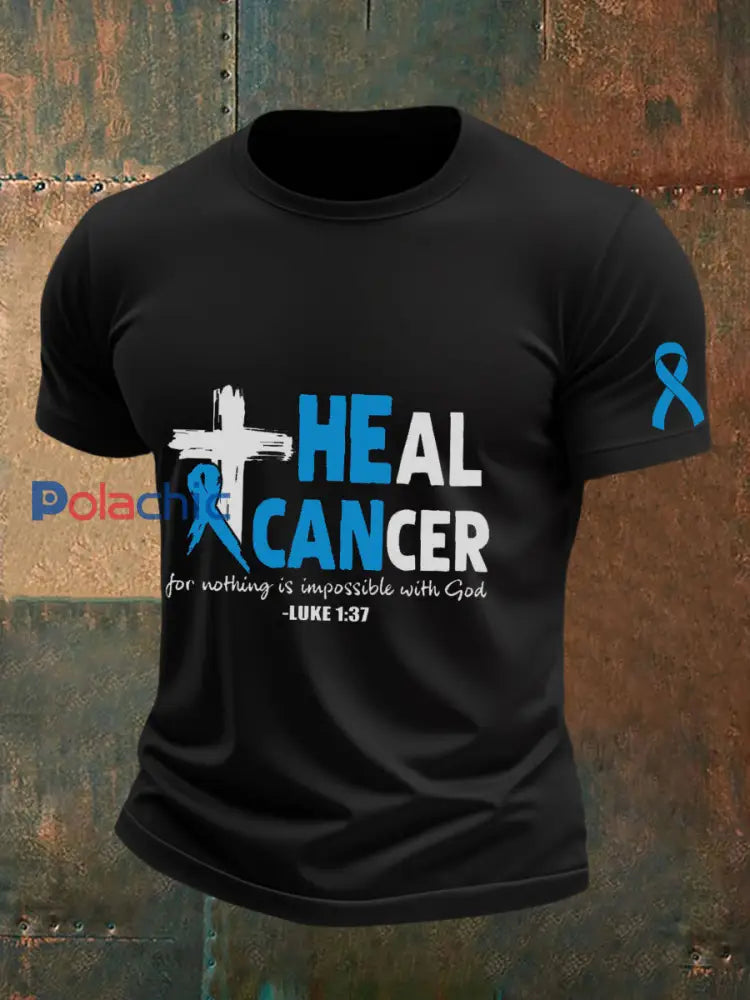 T shirt sensibilisation au cancer de la prostate pour homme Noir / S
