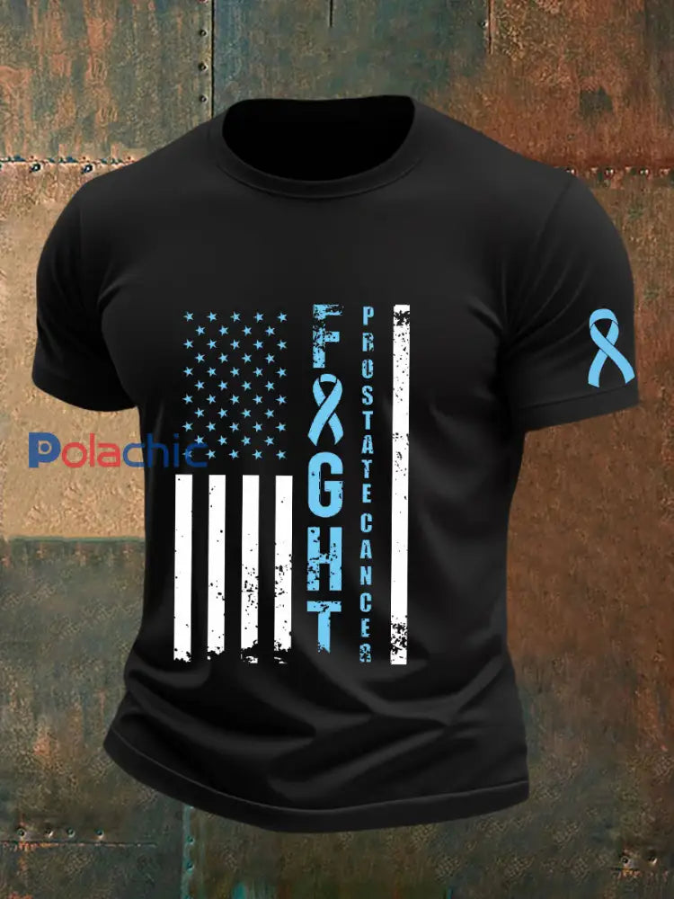 T shirt sensibilisation au cancer de la prostate pour homme Noir / S