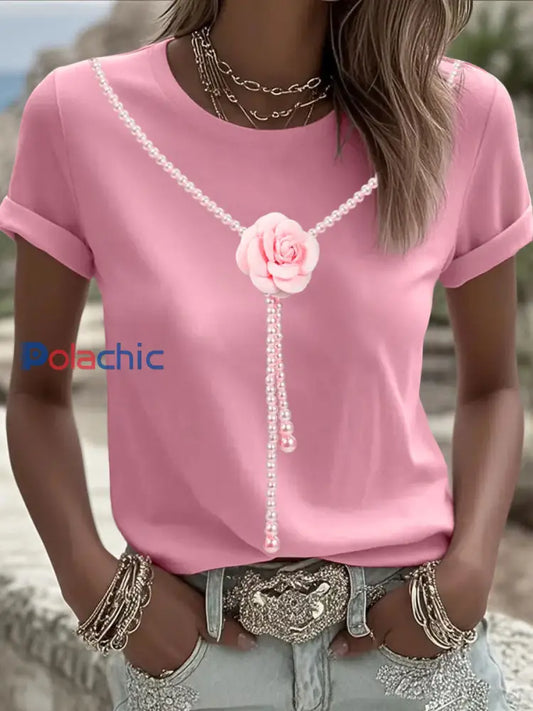 T Shirts Cancer du sein pour femmes Rose / S