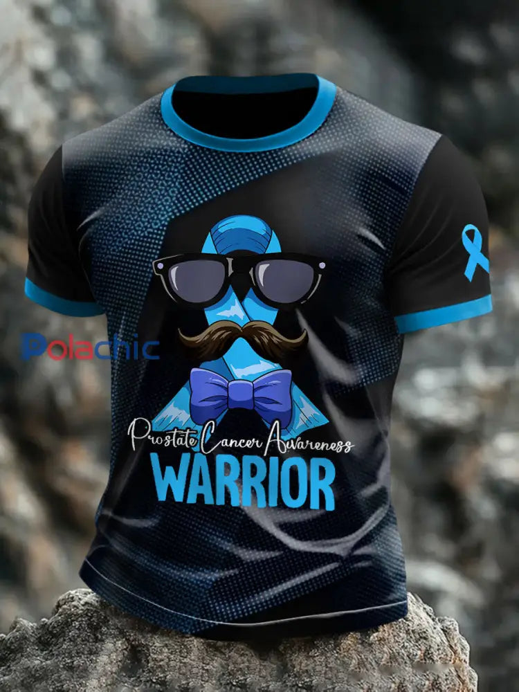 T shirts de guerrier de conscience de cancer de la prostate des hommes comme image / S