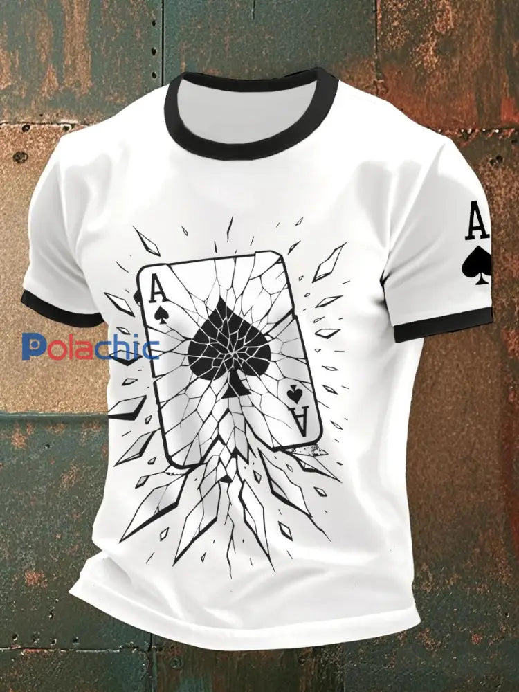 Tee shirts as de pique fissuré pour homme Blanc / S