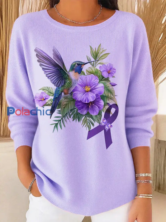 Top décontracté à col en V Vintage Floral Art pour femmes A / S