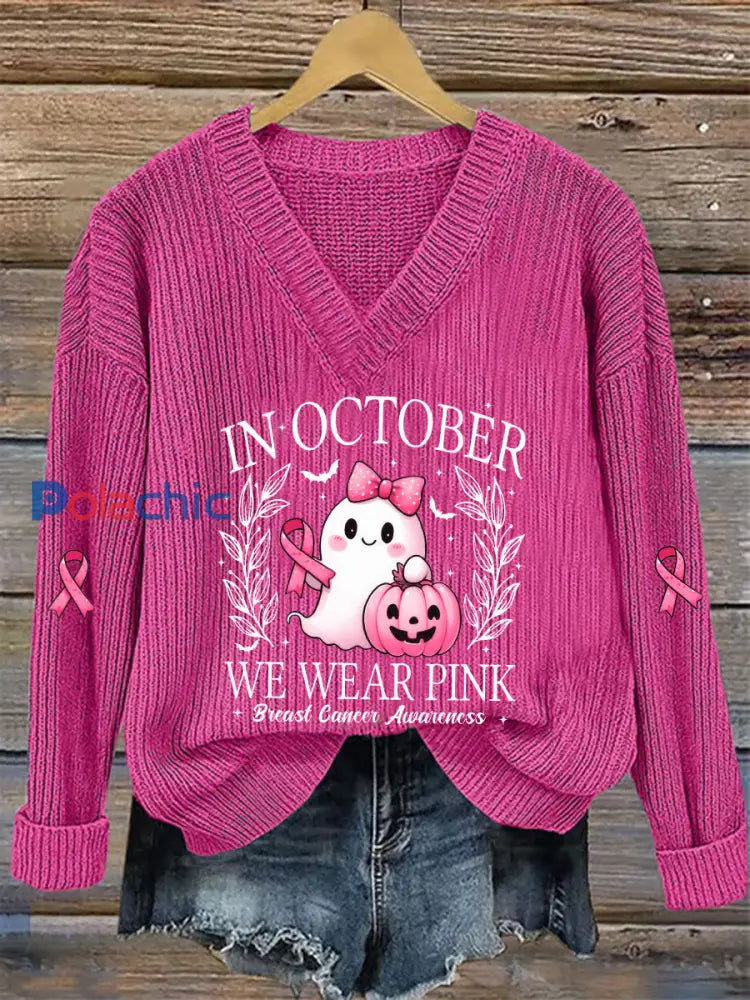 Top décontracté imprimé rose In october We Wear pour femme Rose Rouge / S