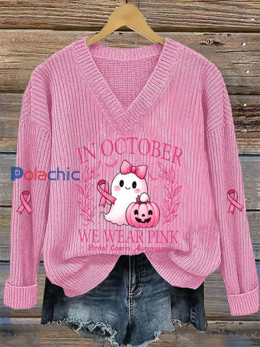 Top décontracté imprimé rose In october We Wear pour femme Rose / S