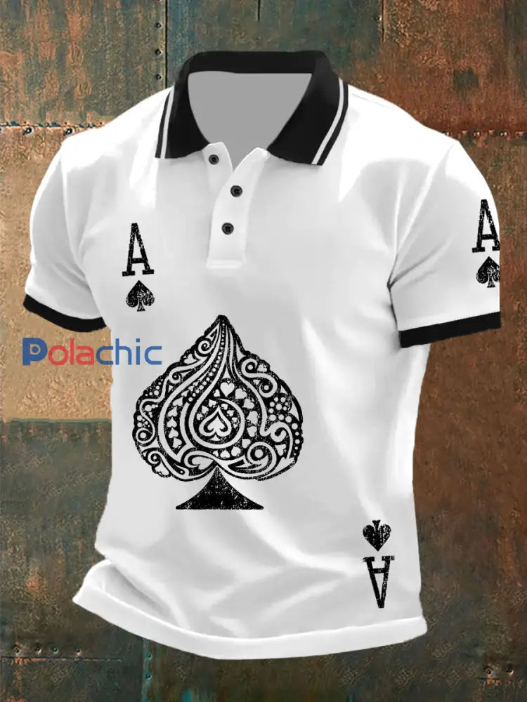 Tops de poker Ace of Spades pour hommes Blanc / S