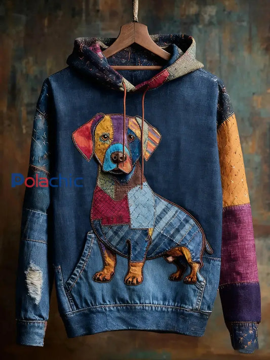Unisexe Animal Art Print Casual Vintage Hoodie A / S