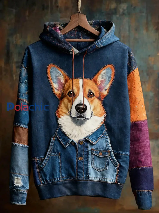 Unisexe Animal Art Print Casual Vintage Hoodie A / S