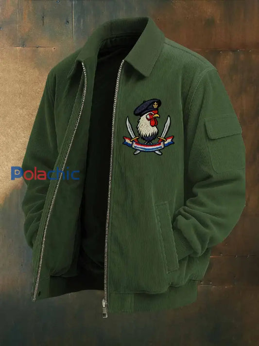 Veste À Imprimé Coq Français Rétro comme image / S