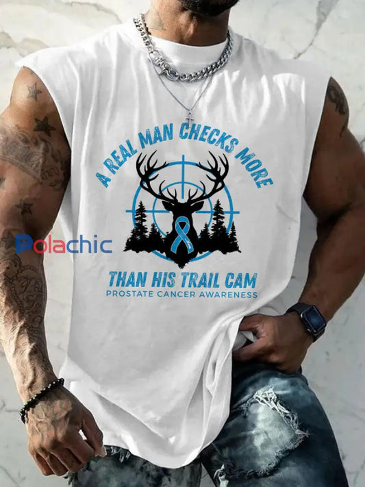 Veste de sensibilisation au cancer de la prostate pour hommes Blanc / S