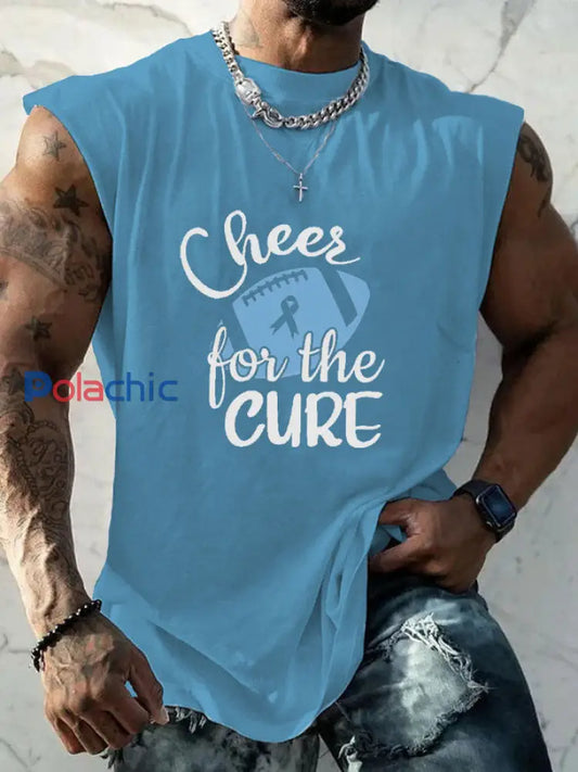 Veste de sensibilisation au cancer de la prostate pour hommes Bleu clair / S