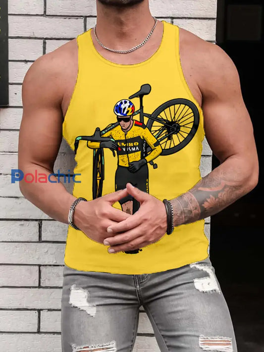 Veste Tour De France Wout Print Homme Jaune / S