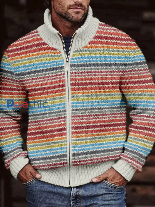 Vestes imprimées à rayures pour hommes en automne et en hiver comme image / S