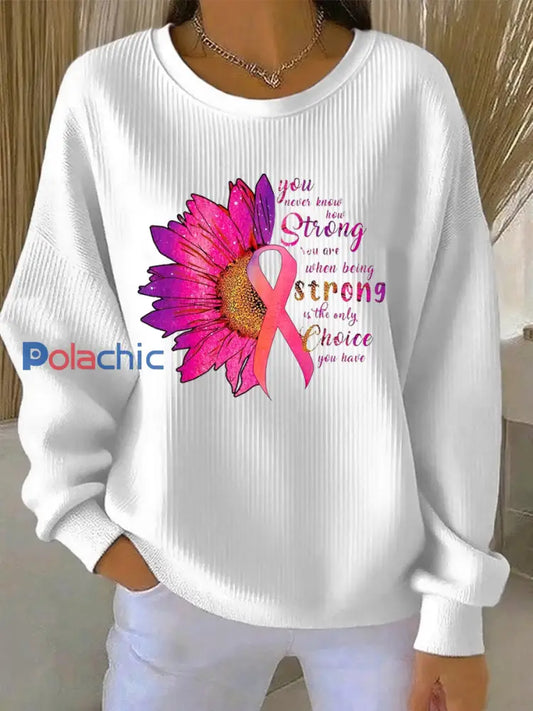 Vintage Floral Art col rond Sweatshirt Casual Top des femmes A / S
