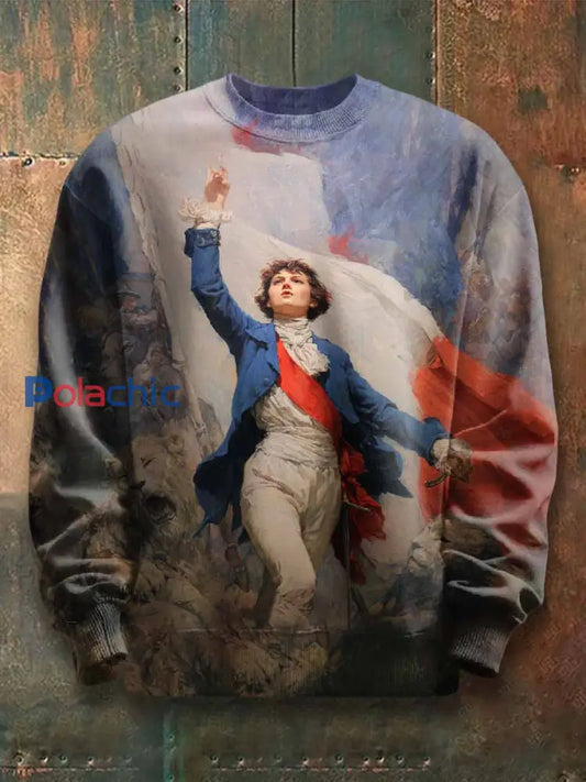 Vintage Motif Imprimé Casual Manches Longues Hoodie comme image / S