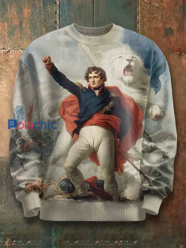 Vintage Motif Imprimé Casual Manches Longues Hoodie comme image / S