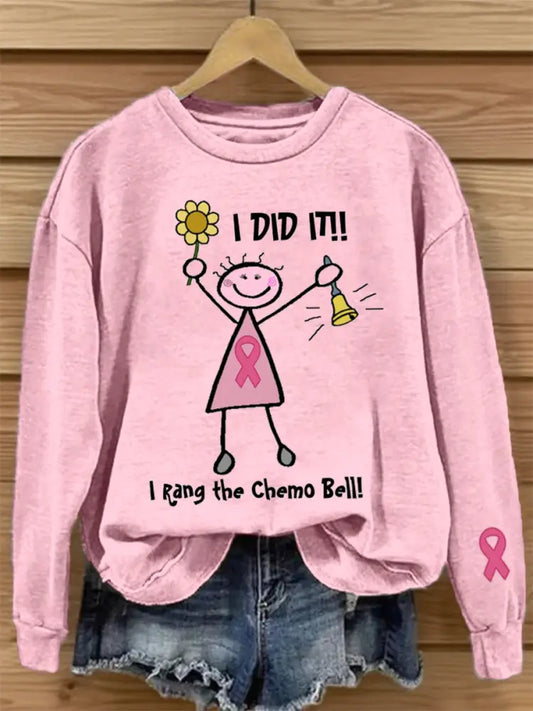 Women’s Breast Cancer Awareness Imprimer Sweatshirt Rose / S