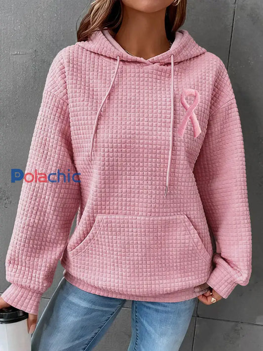 Women’s Breast Cancer Awareness Rose Hoodies Ruban Rose / S