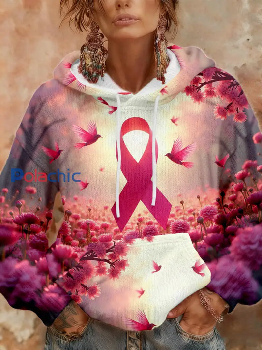 Women’s Breast Cancer Awareness Sweats à capuche à fleurs roses Rose / S