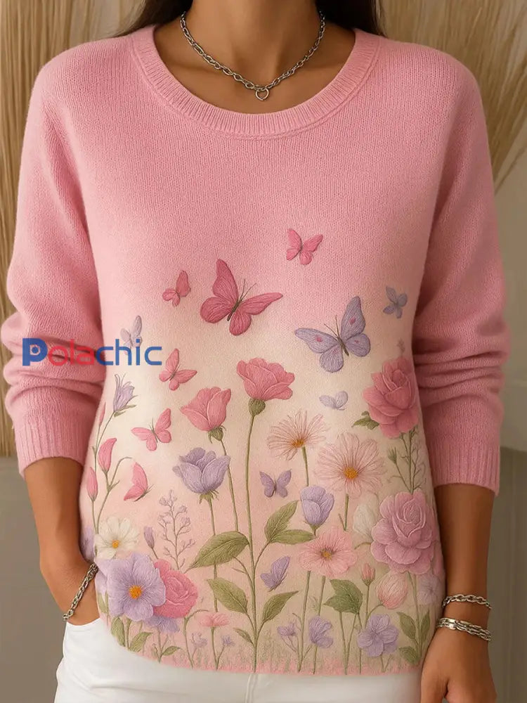 Women’s Breast Cancer Awareness Tops à fleurs roses Rose / S