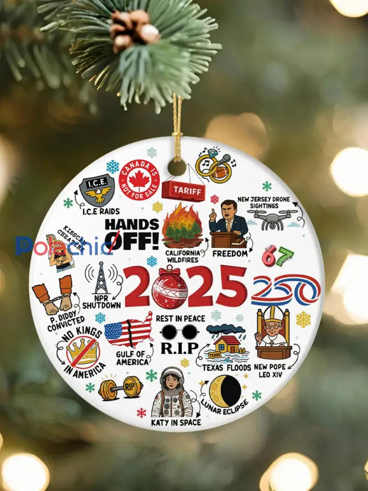 2025 année mignonne drôle à se rappeler l’ornement décoratif acrylique commémoratif Blanc / UN
