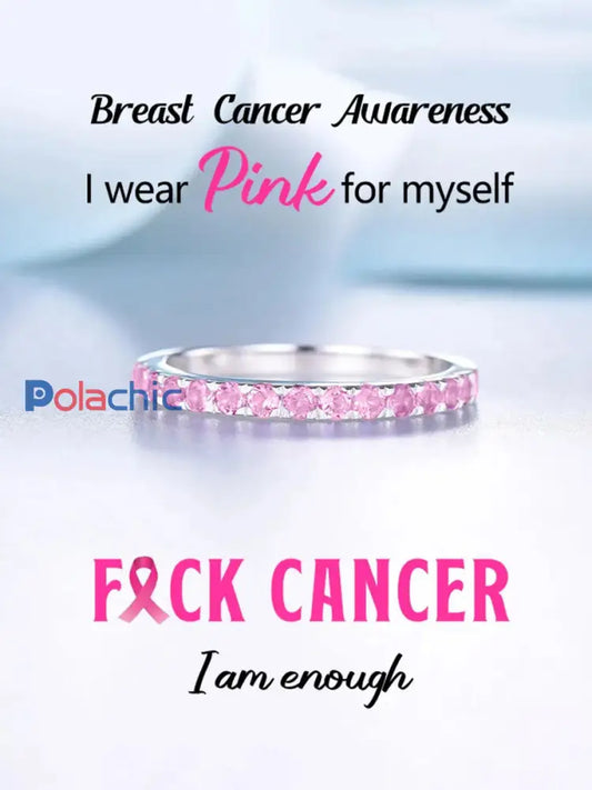 Anneau cancer du sein pour femmes Rose / A5