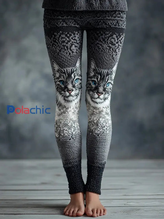 Bas Cat Art Print pour femmes comme image / S