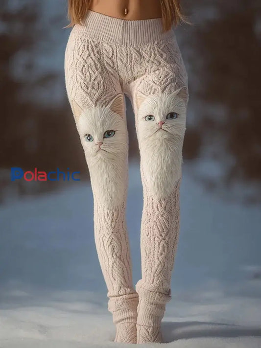 Bas Cat Art Print pour femmes comme image / S