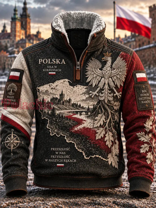 Bluza graficzna z motywem dziedzictwa narodowego i dumy - Jak na zdjęciu / S