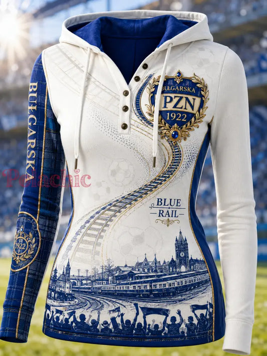 Bluza z kapturem dla kobiet Polska KOLEJORZ - A / S
