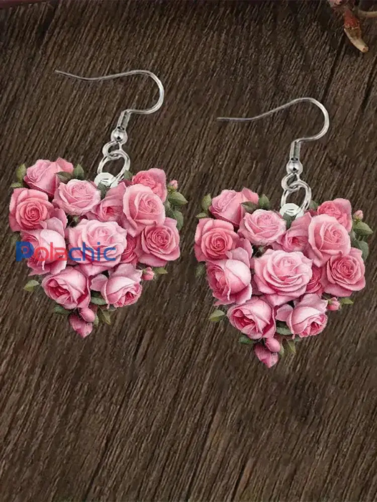 Boucles d’Oreilles Femme Breast Cancer Rose Rose