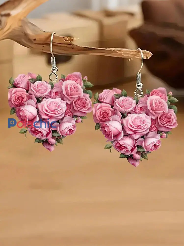 Boucles d’Oreilles Femme Breast Cancer Rose Rose Rose / ONE