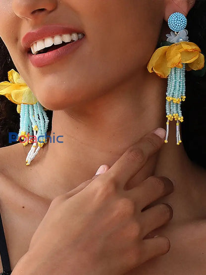 Boucles d’oreilles femme rose fleurs cancer du sein