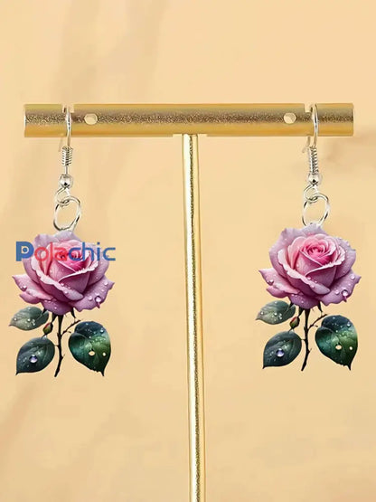 Boucles d’oreilles florales élégantes comme image / ONE